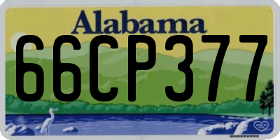 AL license plate 66CP377