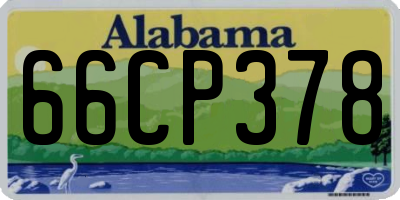 AL license plate 66CP378