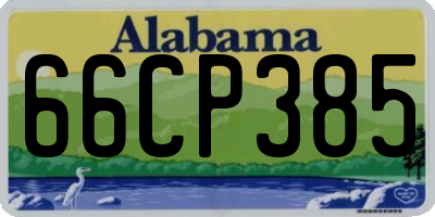 AL license plate 66CP385