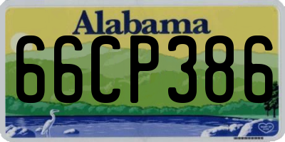 AL license plate 66CP386