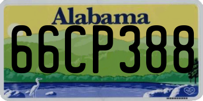 AL license plate 66CP388