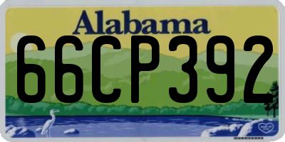 AL license plate 66CP392