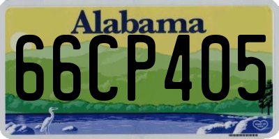 AL license plate 66CP405