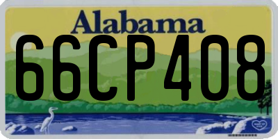 AL license plate 66CP408