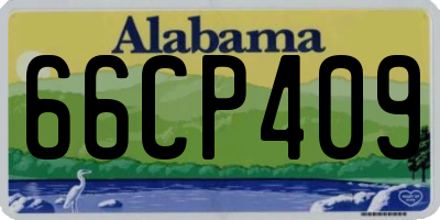 AL license plate 66CP409