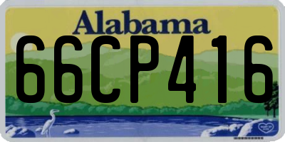 AL license plate 66CP416