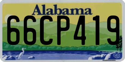 AL license plate 66CP419