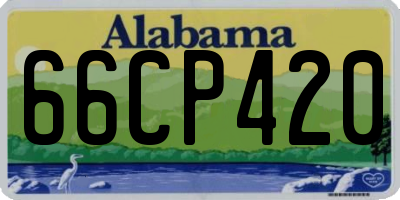 AL license plate 66CP420