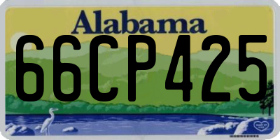 AL license plate 66CP425