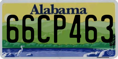 AL license plate 66CP463