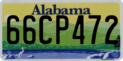AL license plate 66CP472