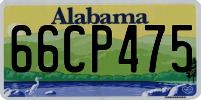 AL license plate 66CP475