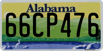 AL license plate 66CP476