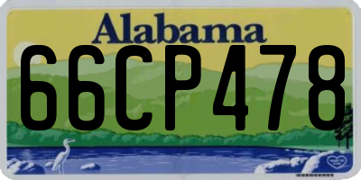 AL license plate 66CP478
