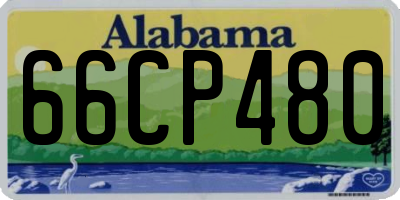 AL license plate 66CP480
