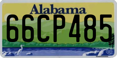 AL license plate 66CP485