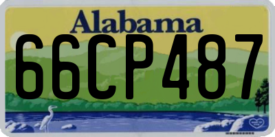 AL license plate 66CP487