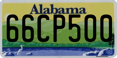 AL license plate 66CP500