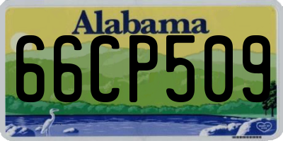 AL license plate 66CP509