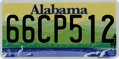 AL license plate 66CP512