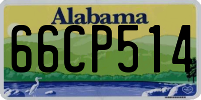 AL license plate 66CP514