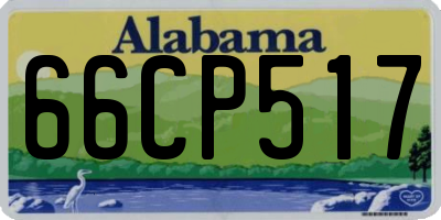 AL license plate 66CP517