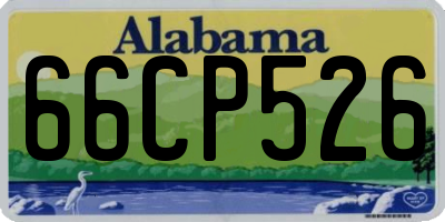 AL license plate 66CP526