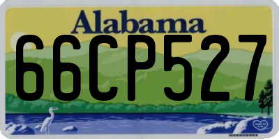 AL license plate 66CP527