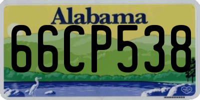 AL license plate 66CP538