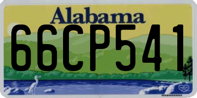 AL license plate 66CP541