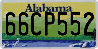 AL license plate 66CP552