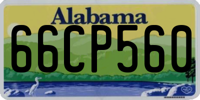 AL license plate 66CP560