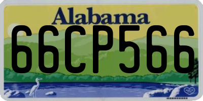 AL license plate 66CP566