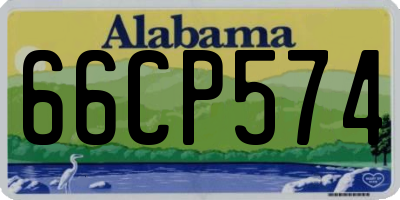 AL license plate 66CP574