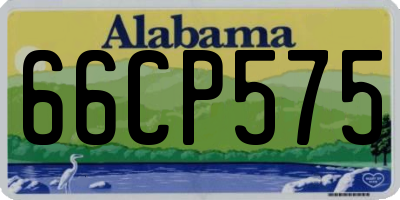 AL license plate 66CP575