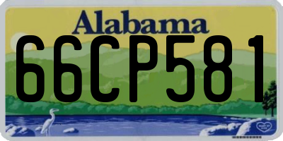 AL license plate 66CP581