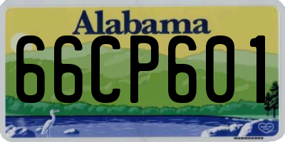 AL license plate 66CP601