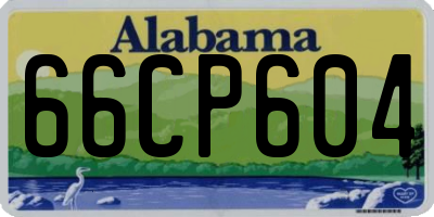 AL license plate 66CP604
