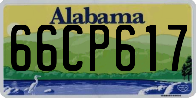 AL license plate 66CP617