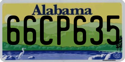 AL license plate 66CP635