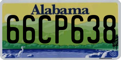 AL license plate 66CP638