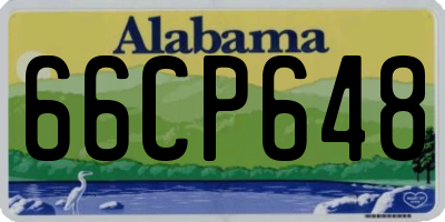 AL license plate 66CP648
