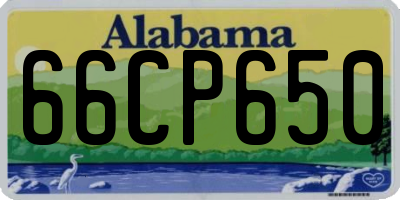 AL license plate 66CP650
