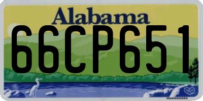 AL license plate 66CP651