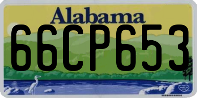 AL license plate 66CP653