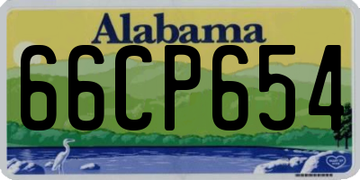 AL license plate 66CP654