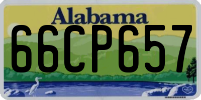 AL license plate 66CP657