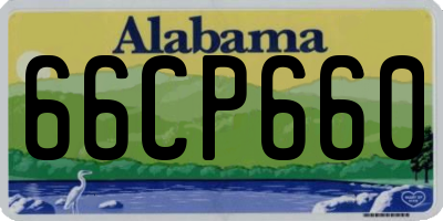 AL license plate 66CP660