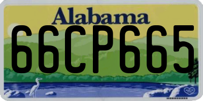 AL license plate 66CP665
