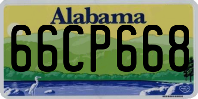 AL license plate 66CP668